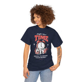 Waste Your Time Unisex Heavy Cotton Tee Graphic Black T Shirt Motivational Hustle Money Clock Streetwear Bold Entrepreneur Mindset Fashion Outfit