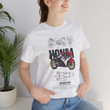 Honda CBR Superbike Blueprint Racing Motorcycle Graphic Tee Sport Bike Track Design T Shirt For Riders Speed Lovers Motorsport Streetwear Gift