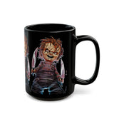 Chucky Horror Mug Killer Doll Coffee Cup Creepy Movie Art Design Halloween Horror Streetwear Collectible Ceramic Drinkware Perfect Gift For Horror Fans Festivals Tattoo Artists And Spooky Season Lovers