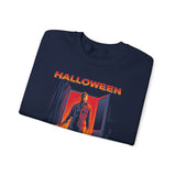 The Silent Stalker Unisex Sweatshirt Retro Horror Pullover Halloween Streetwear Cozy Fall Apparel for Spooky Nights and Fearless Style Lovers