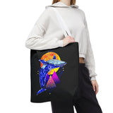 Ballena Cosmic Whale Art Eco Tote Bag Vibrant Geometric Ocean Design Durable Canvas Reusable Shopping Bag Premium Artistic Streetwear Accessory Perfect Gift for Nature Lovers Dreamers and Creative Thinkers