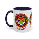 Kathakali Accent Coffee Mug 11oz 15oz Kerala India Classical Dance Art Face Ceramic Cup Cultural Heritage South Indian Folk Design Traditional Festival Gift