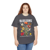 Blossoms Floral Graphic Unisex Heavy Cotton Tee Comfortable Streetwear Timeless Charm Motivational Nature Inspired T Shirt Perfect Gift for Garden Lovers Friends Birthdays Casual Everyday Wear