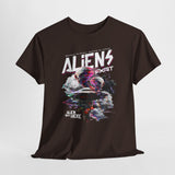 Aliens Exist UFO Graphic Unisex Heavy Cotton Tee Sci Fi Streetwear T Shirt Extraterrestrial Space Alien Design