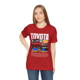 Toyota Land Cruiser Classic Off Road SUV Inspired Illustrated 4x4 Adventure Graphic T Shirt Vintage Overland Utility Vehicle Automotive Streetwear Rugged Travel Lifestyle Gift For SUV Enthusiasts