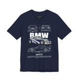 Blue Track Ready Performance Coupe Artwork Unisex Heavy Cotton Tee High Speed Racing Inspired Streetwear Graphic Shirt For Car Enthusiasts And Motorsport Art Fans