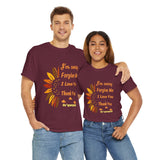 Unisex Ho’oponopono Sunflower T Shirt Healing Affirmation Tee Spiritual Gratitude Mindfulness Inspired Positive Energy Heavy Cotton Graphic Top