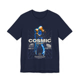 Cosmic Catalyst Unisex Jersey Short Sleeve Tee Graphic T-Shirt Futuristic Sci Fi Space Astronaut Cyberpunk Streetwear Bold Galaxy Design Alpha Mindset Fashion
