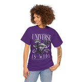 Universe Is Wide Graphic Unisex Heavy Cotton Tee Cosmic Galaxy Butterfly Space Streetwear T Shirt