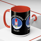 Rocket Science Rocks Accent Coffee Mug 11oz 15oz Space Lover Science Gift Black White Two Tone Ceramic Cup