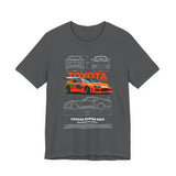 Legendary Orange Street Racer Blueprint Tee Unisex Heavy Cotton Retro Tuner Car Art Graphic Shirt for Enthusiasts