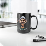 Grumpy Street Legend Ceramic Mug Funny Comic Art Coffee Cup Bold Urban Caricature Design Perfect Gift for Humor Lovers, Artists, and Streetwear Fans Ideal for Office, Home, and Studio