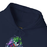 Symbiotic Madness Unisex Hoodie Bold Gothic Streetwear Dark Psychological Art Design Cozy Heavy Blend Sweatshirt for Visionaries, Creators, and Fearless Souls