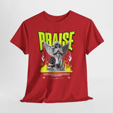 Praise Angel Statue Graphic Unisex Heavy Cotton Tee Spiritual Gothic Streetwear T-Shirt