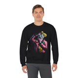 Snapshot of Madness Unisex Heavy Blend Crewneck Sweatshirt Dark Comic Art Streetwear Design Neon Aesthetic Wearable Art Comfortable Premium Fleece for Creative Thinkers and Visionary Artists