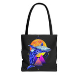Ballena Cosmic Whale Art Eco Tote Bag Vibrant Geometric Ocean Design Durable Canvas Reusable Shopping Bag Premium Artistic Streetwear Accessory Perfect Gift for Nature Lovers Dreamers and Creative Thinkers