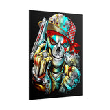 Skeleton Hustler Premium Poster Bold Street Art Wall Decor for Fearless Dreamers, Hustlers, and Visionaries