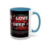 Love Yourself Deep Accent Coffee Mug 11oz 15oz Self Love Motivational Quote Cup Rose Graphic Positive Affirmation Daily Inspiration Empowerment Gift Mug