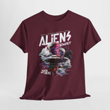 Aliens Exist UFO Graphic Unisex Heavy Cotton Tee Sci Fi Streetwear T Shirt Extraterrestrial Space Alien Design
