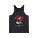 Brave Warrior Roman Gladiator Graphic Print Unisex Jersey Tank Top Bold Motivational Streetwear Sleeveless Gym Workout Shirt