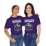 Dual Turbo Street Machine Graphic Unisex Heavy Cotton Tee High Performance Racing Car Split Design Shirt for Speed Lovers