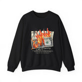 Money Is Not Just Currency Burning Dollar Graphic Unisex Heavy Blend Crewneck Sweatshirt Hustler Streetwear Motivational Cash Fire Design