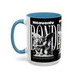 Heavenly Bond Accent Coffee Mug 11oz 15oz Angel And Lion Statue Spiritual Artistic Graphic Ceramic Cup Bold Motivational Streetwear Inspired Fashion Drinkware