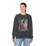 Sculptural Future Statue Art Graphic Unisex Heavy Blend Crewneck Sweatshirt Cosmic Greek Goddess Abstract Streetwear Pullover