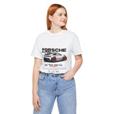 Porsche High-Performance Track Machine Blueprint Design Unisex Heavy Cotton Tee Powerful Street Racing Inspired Graphic Shirt