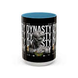 Dynasty Accent Coffee Mug 11oz 15oz Black Ceramic Mug with Roman Statue Bust and Butterfly Artwork for History Lovers and Modern Art Fans