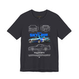 Nissan Skyline GT R R34 Inspired Illustrated JDM Sports Car Graphic T Shirt Iconic Japanese Performance Streetwear Racing Culture Unisex Tee Gift For JDM Car Enthusiasts