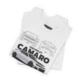 Camaro American Muscle Power Coupe Illustration Unisex Heavy Cotton Tee Premium Streetwear Graphic for Gearheads and Car Enthusiasts