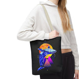 Ballena Cosmic Whale Art Eco Tote Bag Vibrant Geometric Ocean Design Durable Canvas Reusable Shopping Bag Premium Artistic Streetwear Accessory Perfect Gift for Nature Lovers Dreamers and Creative Thinkers