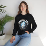 Temporal Echo Lightning Globe Graphic Unisex Heavy Blend Crewneck Sweatshirt Futuristic Sci-Fi Streetwear Pullover