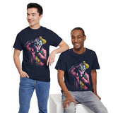 Snapshot of Madness Unisex Heavy Cotton Tee Dark Comic Art Streetwear Design Bold Neon Aesthetic Premium Graphic T Shirt Perfect for Artists Dreamers and Street Culture Enthusiasts