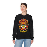 Kathakali Crewneck Unisex Sweatshirt Heavy Blend Pullover Kerala Traditional Dance Art Graphic Indian Culture Onam Festival Malayalam Heritage Design