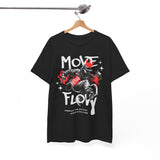 Move With Flow Breakdance Graphic Unisex Heavy Cotton Tee Hip Hop Streetwear Dance Rhythm Urban Style T Shirt
