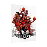 Legends On Court Matte Vertical Poster Basketball Wall Art Decor Dynamic Sports Design Perfect For Game Rooms Gyms Bedrooms Offices And Gift For Basketball Fans