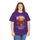 Wildfire Skull Flames Unisex Heavy Cotton Tee Gothic Inferno Graphic Bold Streetwear Motivational Statement T Shirt