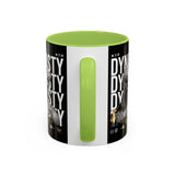 Dynasty Accent Coffee Mug 11oz 15oz Black Ceramic Mug with Roman Statue Bust and Butterfly Artwork for History Lovers and Modern Art Fans