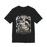 Cronus The Dark Sovereign Unisex Jersey Short Sleeve Tee Greek Mythology Statue Graphic Streetwear Gothic Bold Artistic Fashion T Shirt