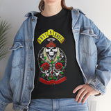 Rock Skull Roses Unisex Heavy Cotton Tee Vintage Rebel Art Bold Graphic Streetwear Inspired By Wild Freedom Music Culture Perfect For Festivals Concerts And Everyday Edge
