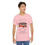 Firestorm Muscle Car Blueprint Design Unisex Heavy Cotton Tee Powerful Retro Performance Art Shirt for Streetwear Lovers & Collectors