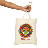 Kathakali Tote Bag Kerala Traditional Dance Art Canvas Bag Indian Culture Onam Festival Malayalam Heritage Ethnic Graphic Reusable Shopping Bag