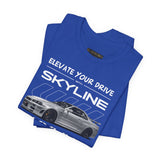Japanese Performance Coupe Skyline Inspired Unisex Streetwear Tee High Speed Racing Car Graphic Shirt JDM Culture Drift Style Automotive Art Design For Car Lovers Urban Fashion