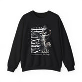 Inspire Strength Ignite Courage Unisex Crewneck Sweatshirt Premium Motivational Streetwear Bold Statue Graphic