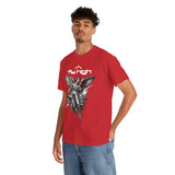 Fly High Angel Design Unisex Heavy Cotton Tee Streetwear Graphic T Shirt Spiritual Guardian Winged Warrior Style