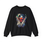 Fearless Grin Street Clown Sweatshirt Premium Urban Graphic Crewneck Streetwear Power Statement Design For Alpha Confidence And Bold Mindset