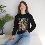 My Heart Is Beating Floral Anatomy Collage Unisex Heavy Blend Crewneck Sweatshirt Vintage Abstract Graphic Bold Artistic Streetwear Pullover