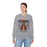 Mask Power Anonymous Strength Graphic Unisex Heavy Blend Crewneck Sweatshirt Bold Urban Hacker Inspired Streetwear Empowerment Pullover